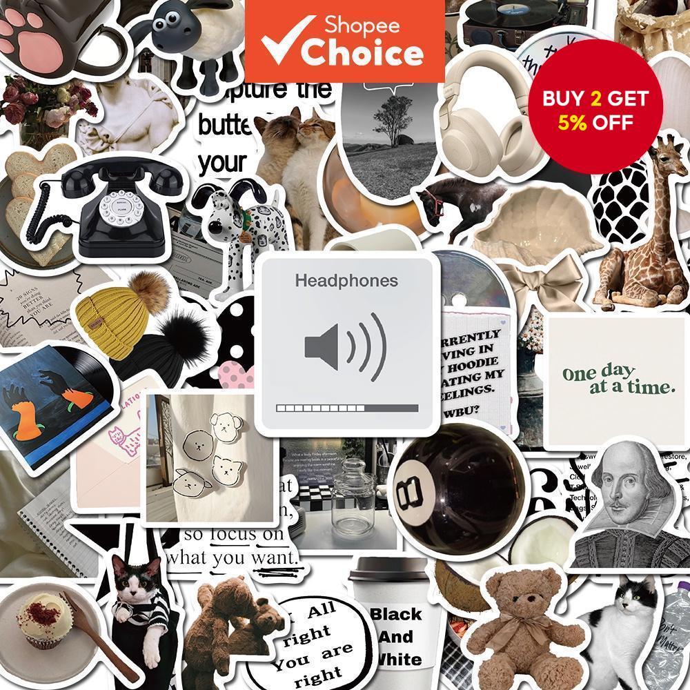 60PCS Modern Fashion 3D Classic Vintage Stickers For Notebook Luggage Motorcycle Laptop Refrigerator