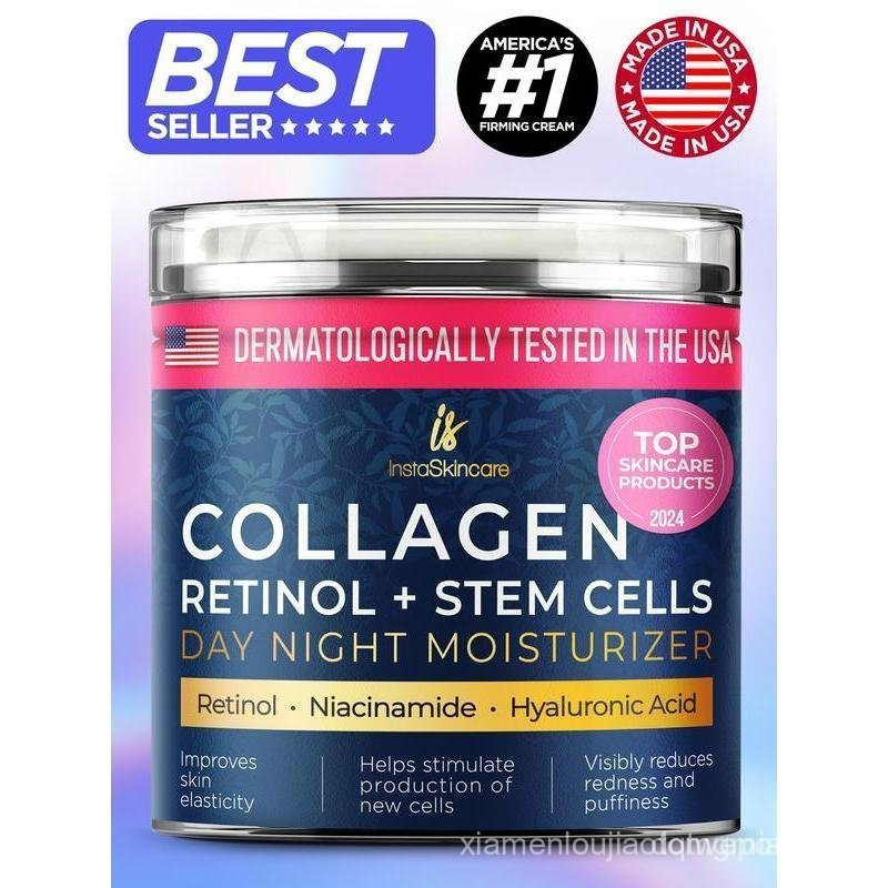Collagen Retinol & Stem Cells Face Moisturizers Rejuvenating Skin Aging Support, Anti Aging Cream Hydrate Hydrating Moisture Colágeno | InstaSkincare