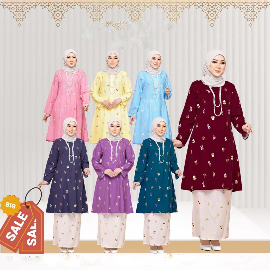 Premium Have [] Baju Kurung Set Wanita printing raya 2026 MODEN RIAU MURAH PLUS SIZE MENAWAN XS-5XL - Image 4