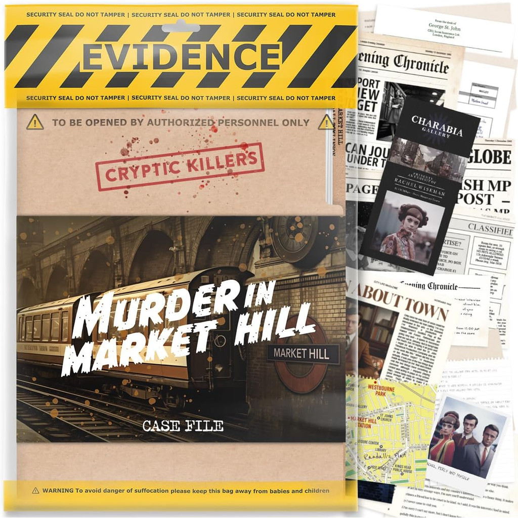 Cryptic Killers Unsolved murder mystery game - Cold Case Files Investigation Detective Evidence & Crime File