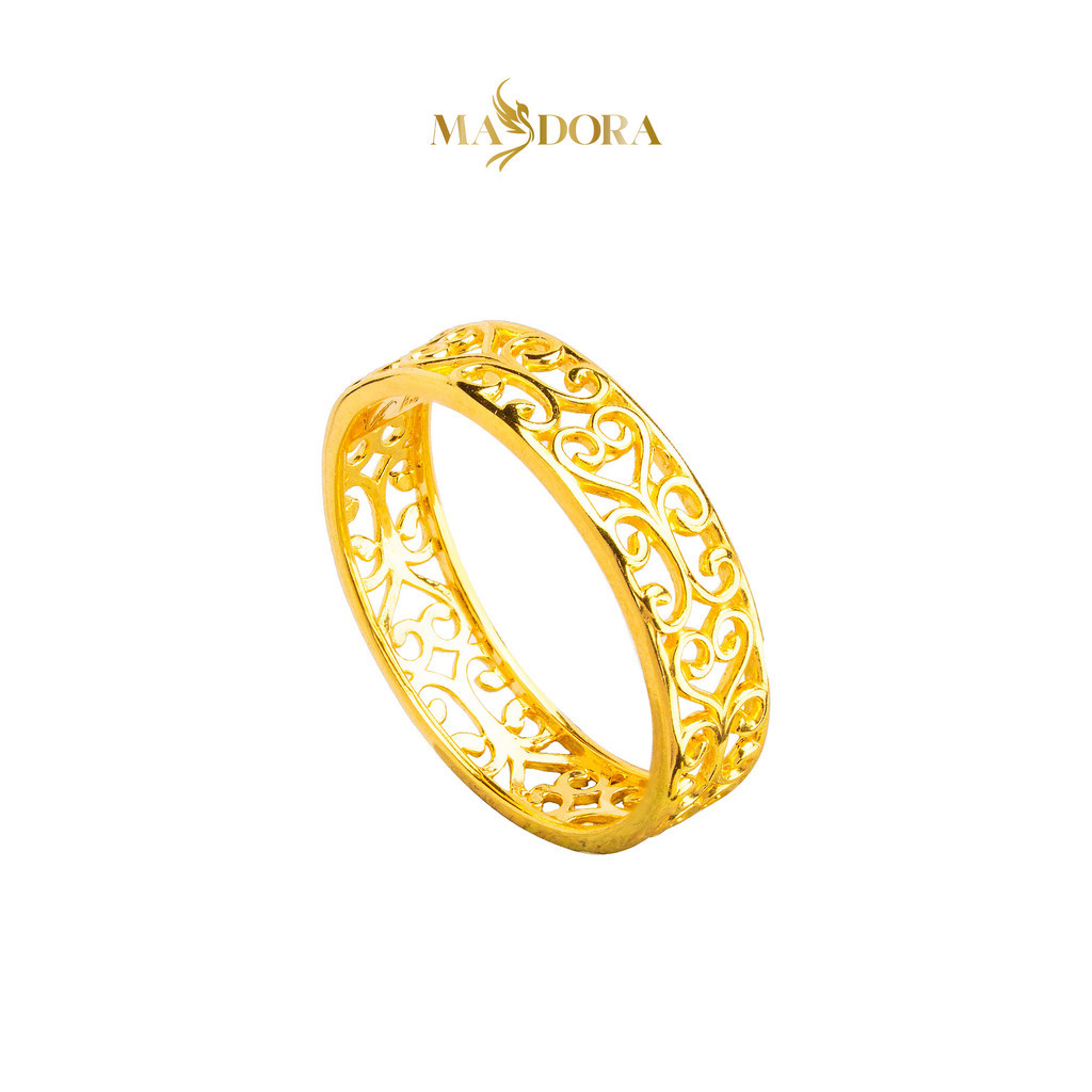 MASDORA 916 Gold Ring Rings Cincin Emas ~ Golden Filigree Band (EMAS 916/22K)
