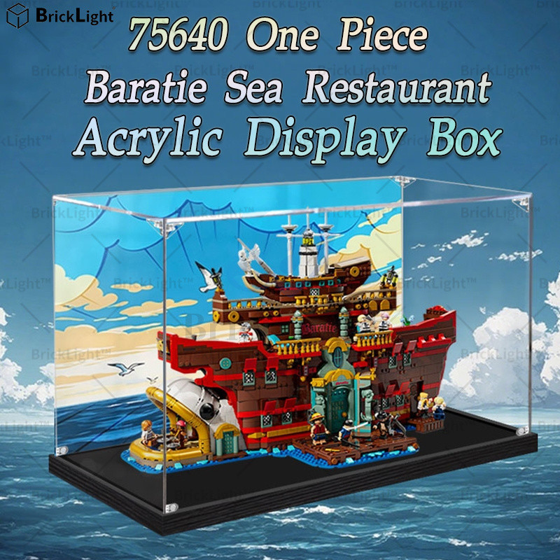 ❤️for Lego 75640 One Piece Sea Restaurant Balati One Piece Pirate Ship Model Building Block Display Box  for Shoes Sneakers Jewelry Collectibles Storage Box 手办展示盒收纳