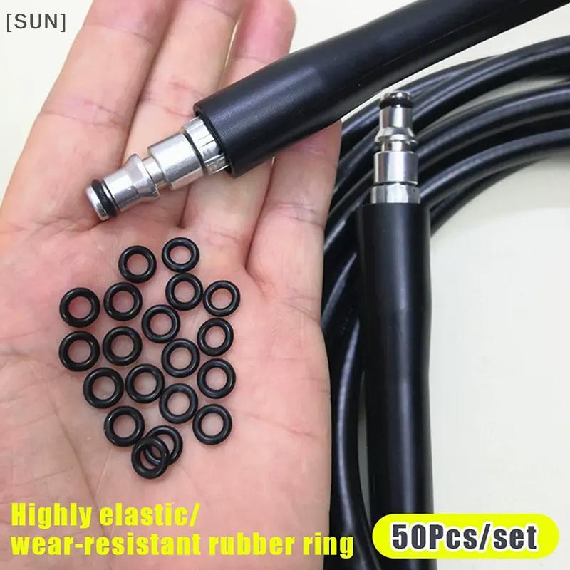 [SUN] 50pcs/lot High Pressure Water  Cleaning Outlet O-ring Rubber Ring Bla Car Wash Machine Accessories Car Beauty Water  Acc null