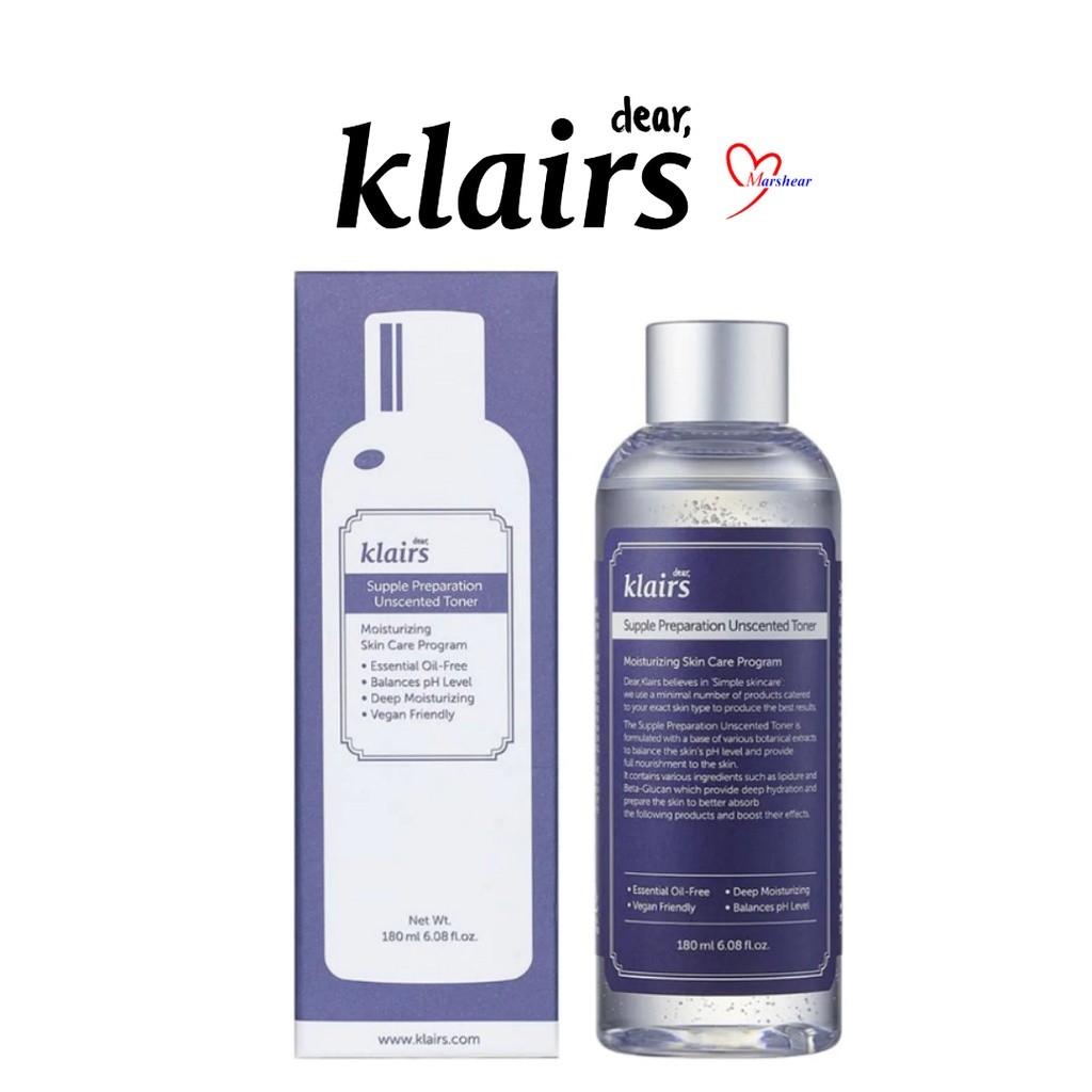 Klairs Supple Preparation Unscented Toner 30ml/180ml (EXP DEC 2026)