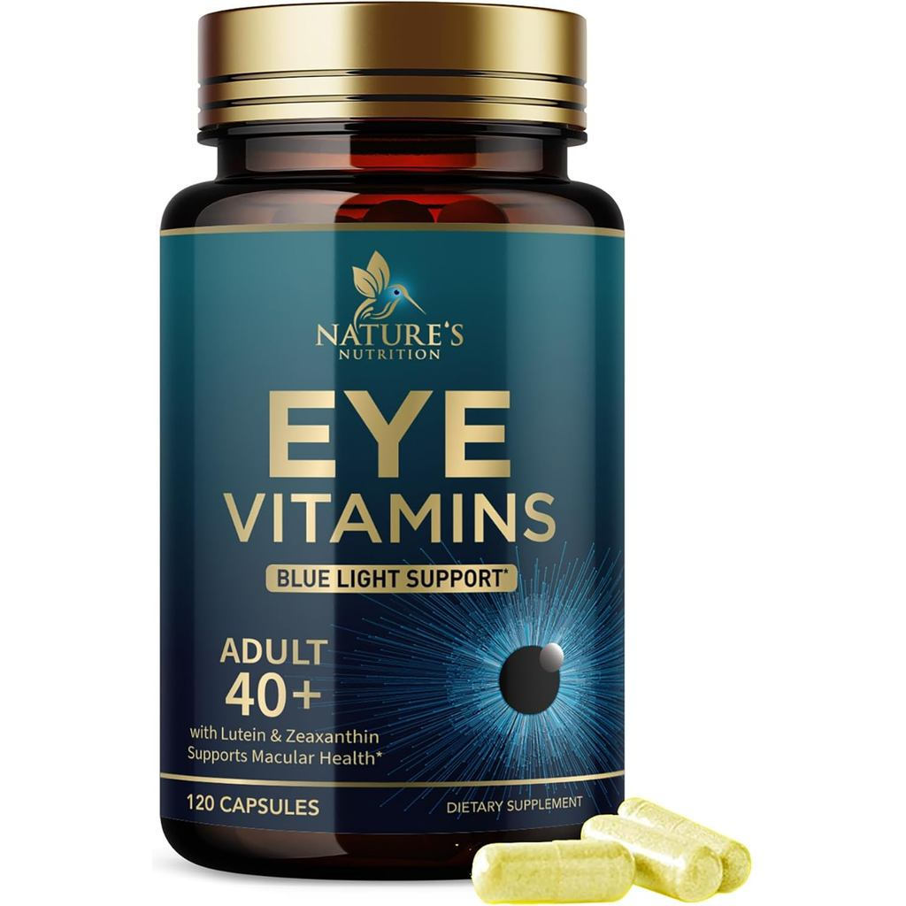 EyeVitamins-AdvancedEyeCareVitaminwithLutein,Zinc,VitaminsC,E,Zeaxanthin&Minerals-VisionMultivitaminforMacularHealth&DryEyes,Vegan,BottledinUSA-120Capsules