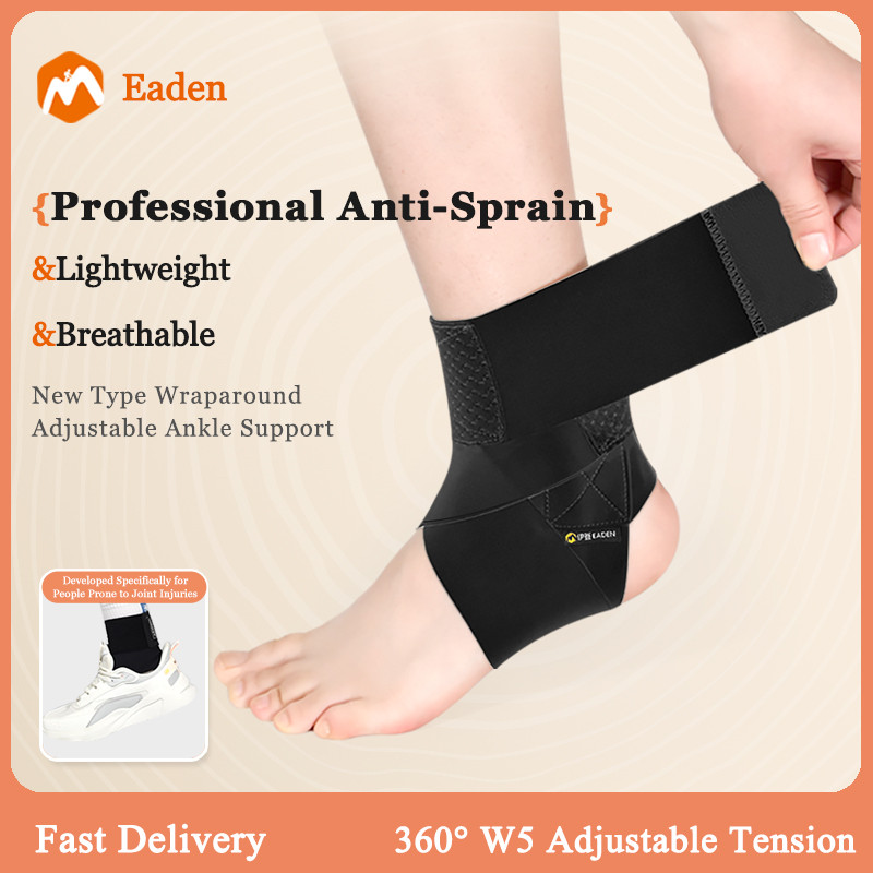 [Selangor Stock]Eaden Adjustable Ankle Support – Lightweight, Breathable, Anti-Sprain Wrap for Running, Basketball, Football | Men & Women
