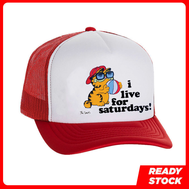 fashion 2026 Garfield Cat Top Vintage Snapback Adjustable Trucker Cap