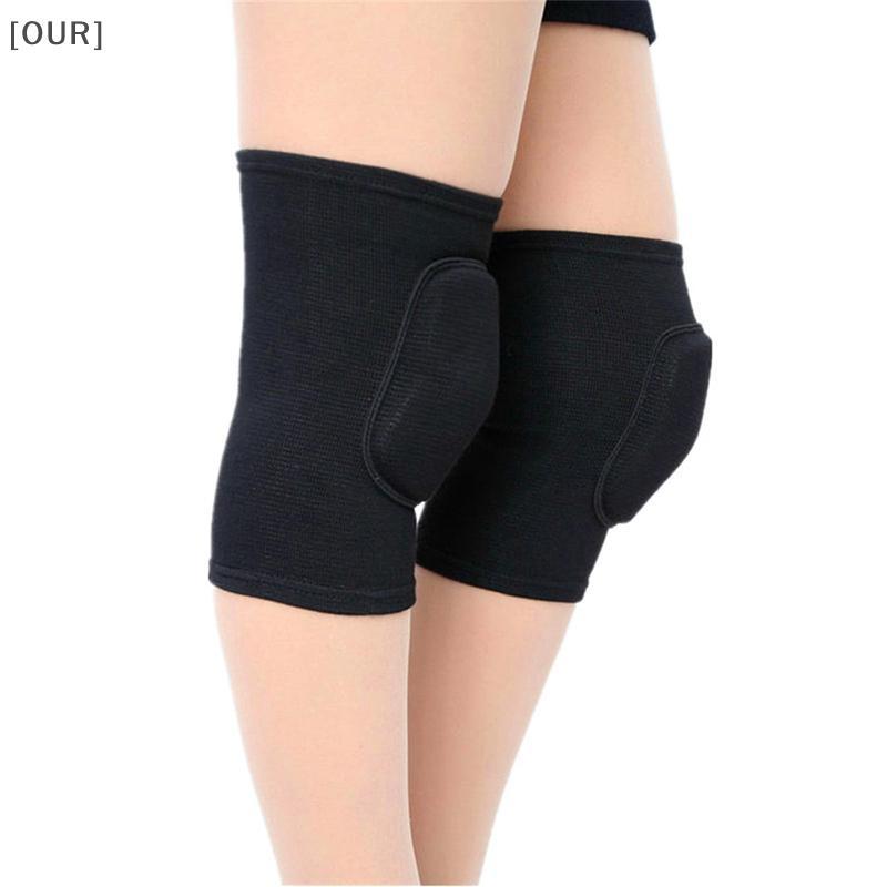 [OUR] Sports Compression Knee Pads Elastic Knee Protector Thiened Sponge Knee Brace Support For Dancing Workout Training Yoga null
