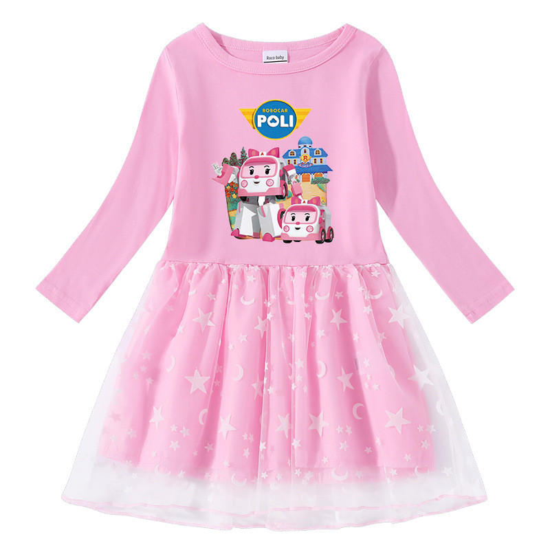 Robocar Poli Poli Clothes Girls' Dresses Police Car Perly Kids A2