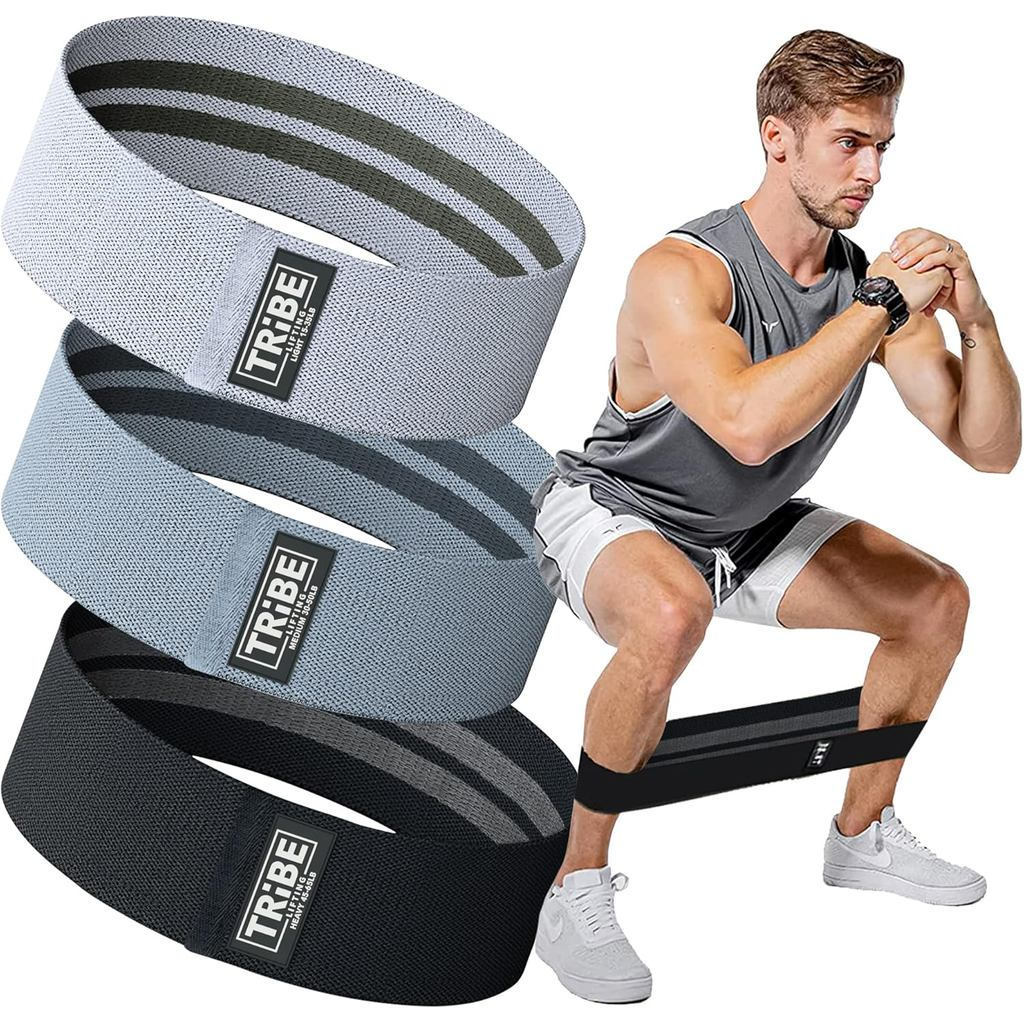 Tribe Lifting Fabric Resistance Bands for Legs - Workout Bands Resistance Bands for Men and Women - Booty Bands for Working Out - Exercise Bands Resistance Bands Set - Elastic Band