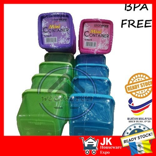 Elianware Square Mini Container Midget Sugar Sauce Baby Food Container - Square Mini Fo…