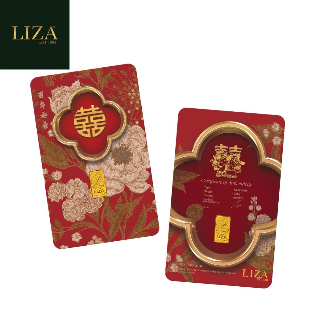 LIZA 0.50g 999.9 Gold Bar (Wedding)