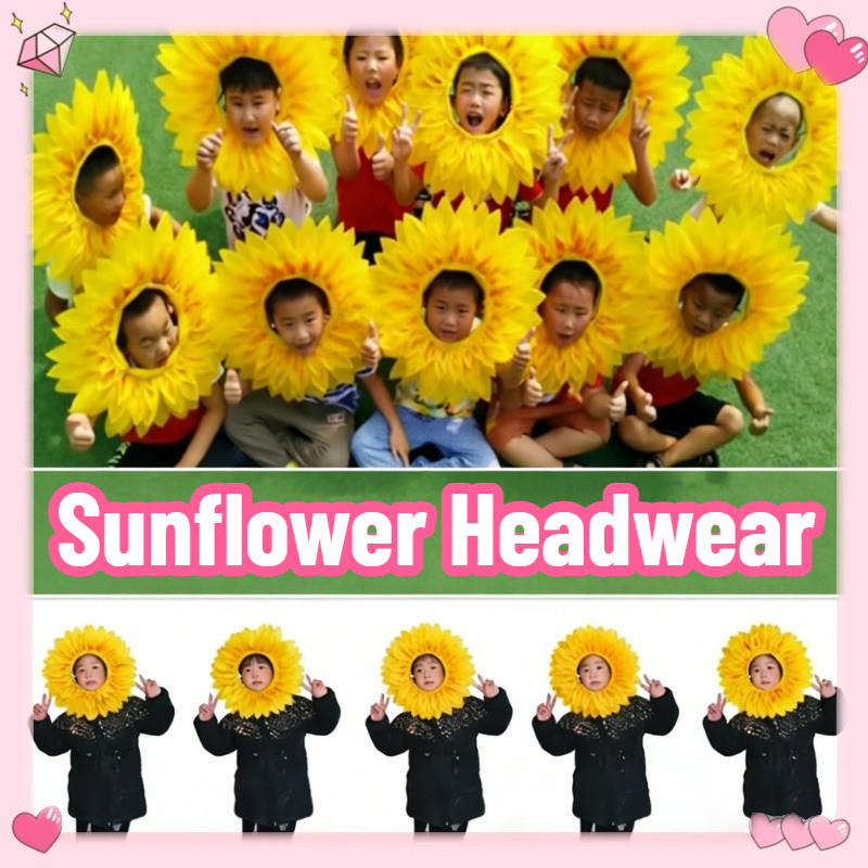 Sunflower Headgear Props Sunflower Costumes for Dance Party Festival Games Kids Adults Accessories