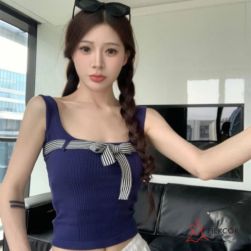 Fashion Bow Camisole - Summer Slim-Fit Sleeveless Top