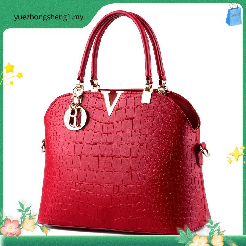 【READY STOCK+🎁】GS Fashion Premium Style V European Premium PU Leather Women Handbag Sling Bag Beg Wanita Cantik - 403