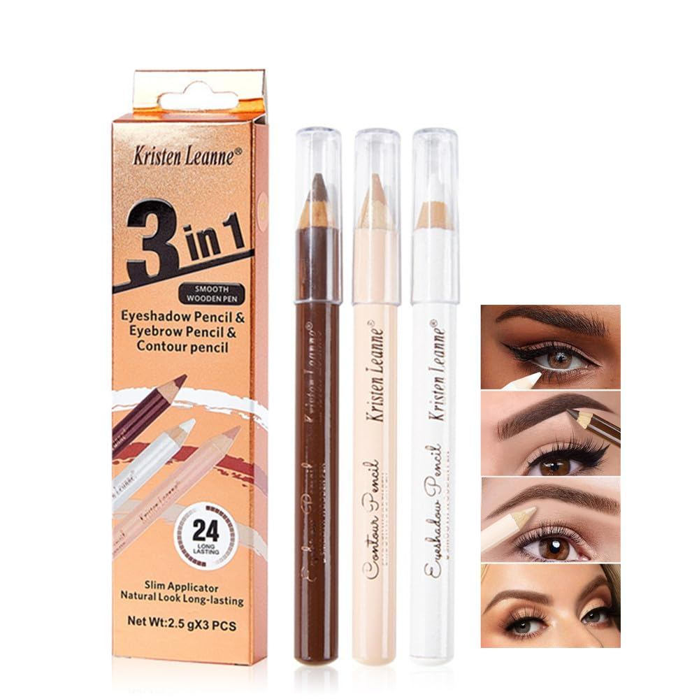 Eyebrow Lift Highlighting & Contour Pencil Set - 3 Eye Makeup Pencils, Fill & Define Eyebrows, For Women