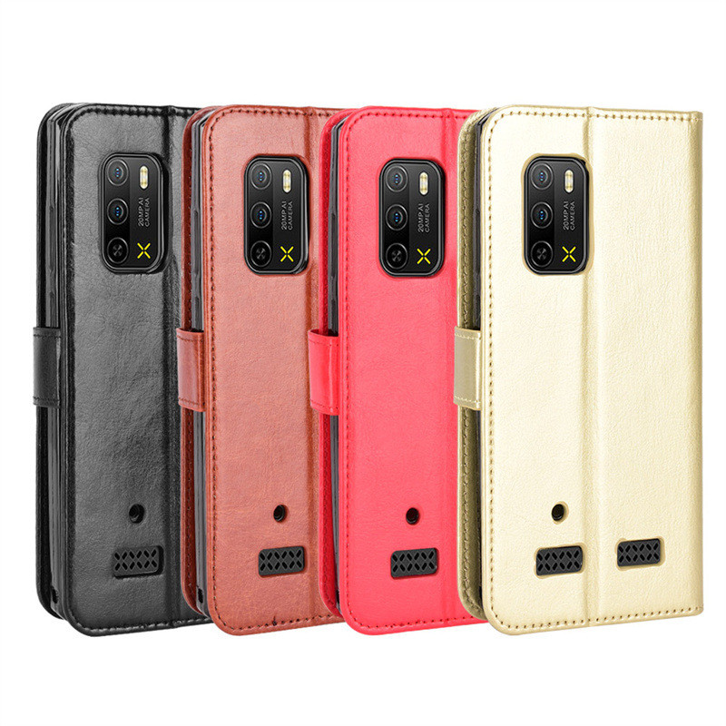 Suitable for Oral Style Ulefone Armor X10 Pro Phone Case Lanyard Card Protective Leather Case Flip Crazy