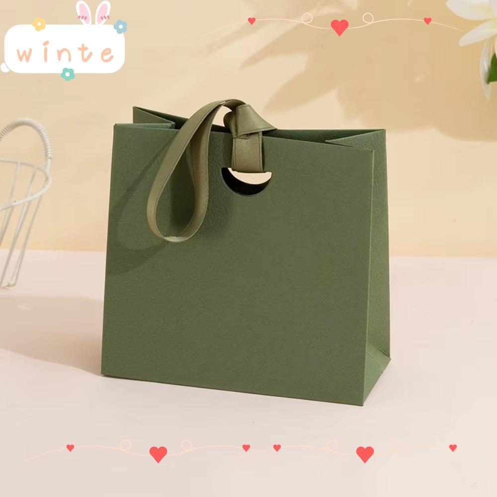 WINTE Jewelry Handbag, Gift Wrapping Lightweight Jewellery Packaging Bag, Ribbon Handle Sustainable Tote Bag