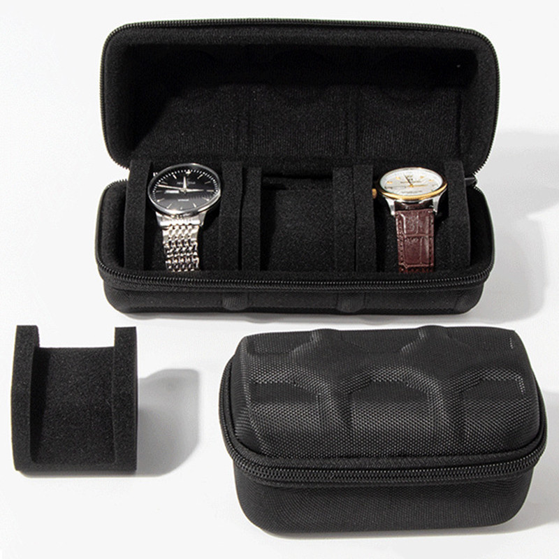 2/3/5 Slots Hard EVA Watch Storage Zipper Case Travel Wristwatch Display Box Bekas Jam Tangan 手表收纳盒