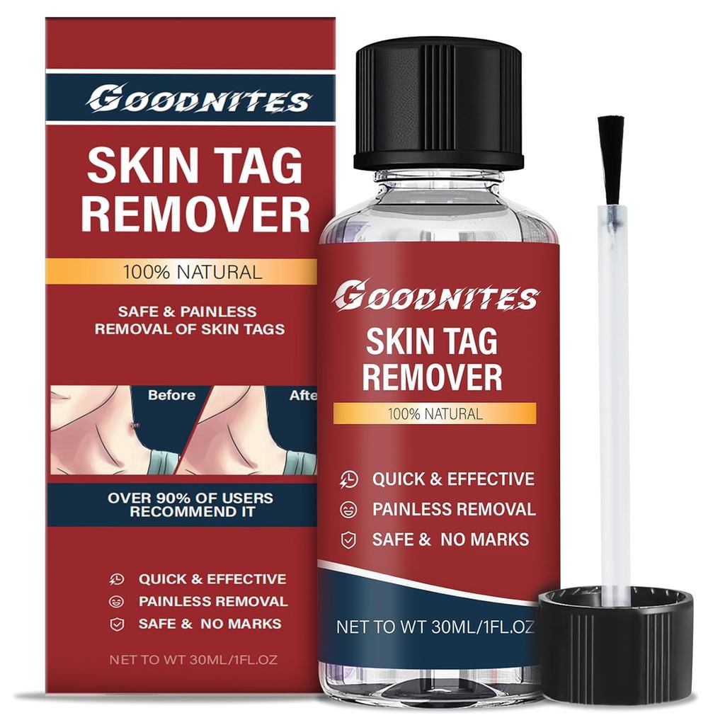 Goodnites  Tag Remover, Fast-Acting Gentle Salicylic Acid Formula  Tag Removal, Suitable for Neck, Underarms, Groin, Trusted by The Whole Family, 1 PCS
