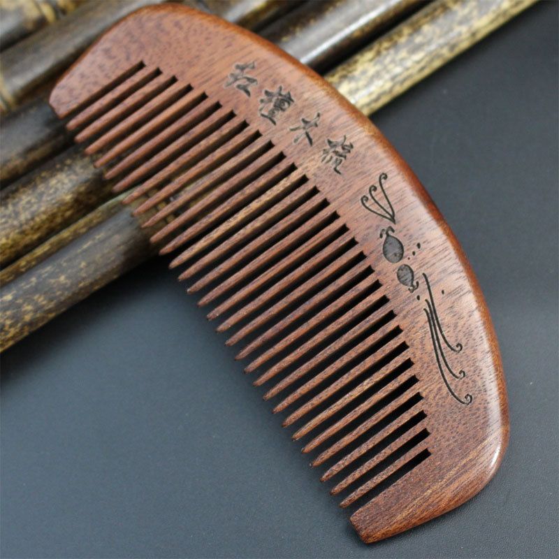 热卖红檀木梳子木质工艺品随身家用生日女友母亲节礼物礼品20251218