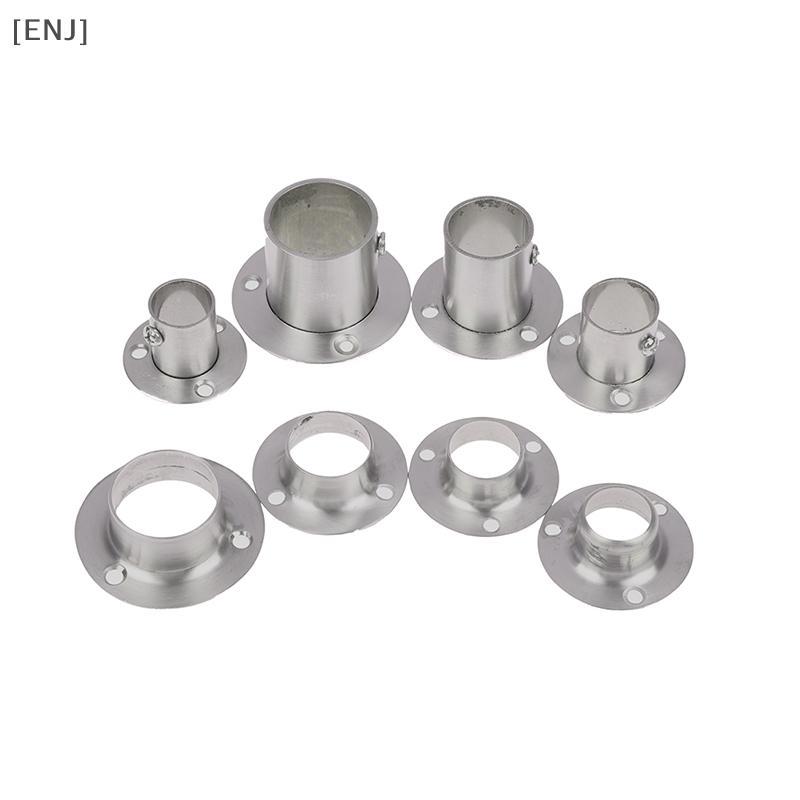 [ENJ] Stainless Steel Flange Seat For Wardrobe Curtain Cloth Rod Seat Round Tube Seats Braet Household Furniture Hardware Towel Tube Holder null