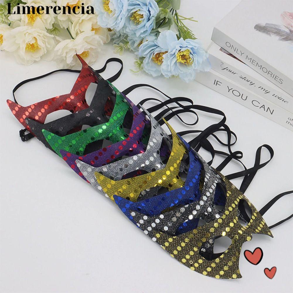 LIMERENCIA Masquerade , Sequin Side Butterfly Mardi Gras , Fashion Half Face Decorations  Eye  Party Use
