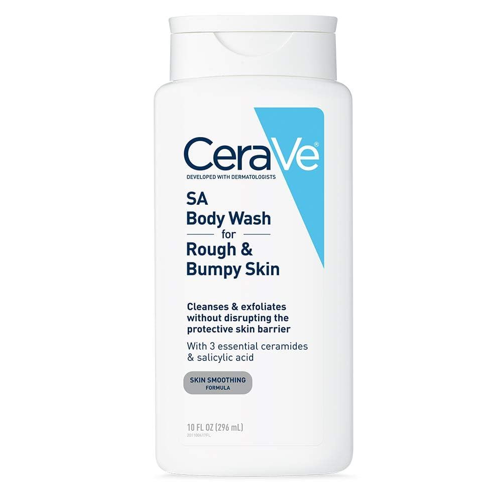 Contains Salicylic Acid CeraVe Fragrance-Free Body Wash, Used to Exfoliate Rough and Uneven Skin Cuticles, After Allergy Test, 10 Ounces.