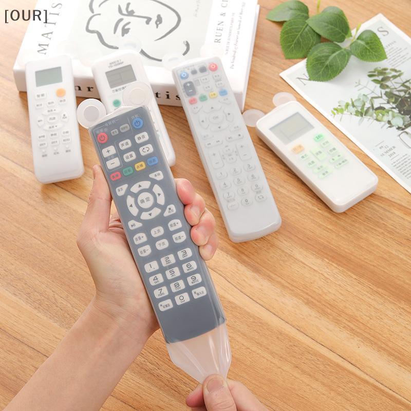 [OUR] Silicone Remote Control Protective Cover Air Condition TV Remote Control Waterproof Case Bear Ear Fluorescence Dustproof Cover null
