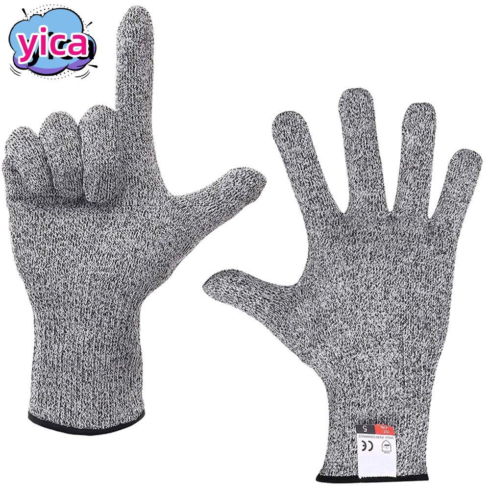YICA Protective Gloves, Household Products Level 5 Fishing Gloves, Durable Wear-resistant HPPE Anti-slip Gloves Fishing