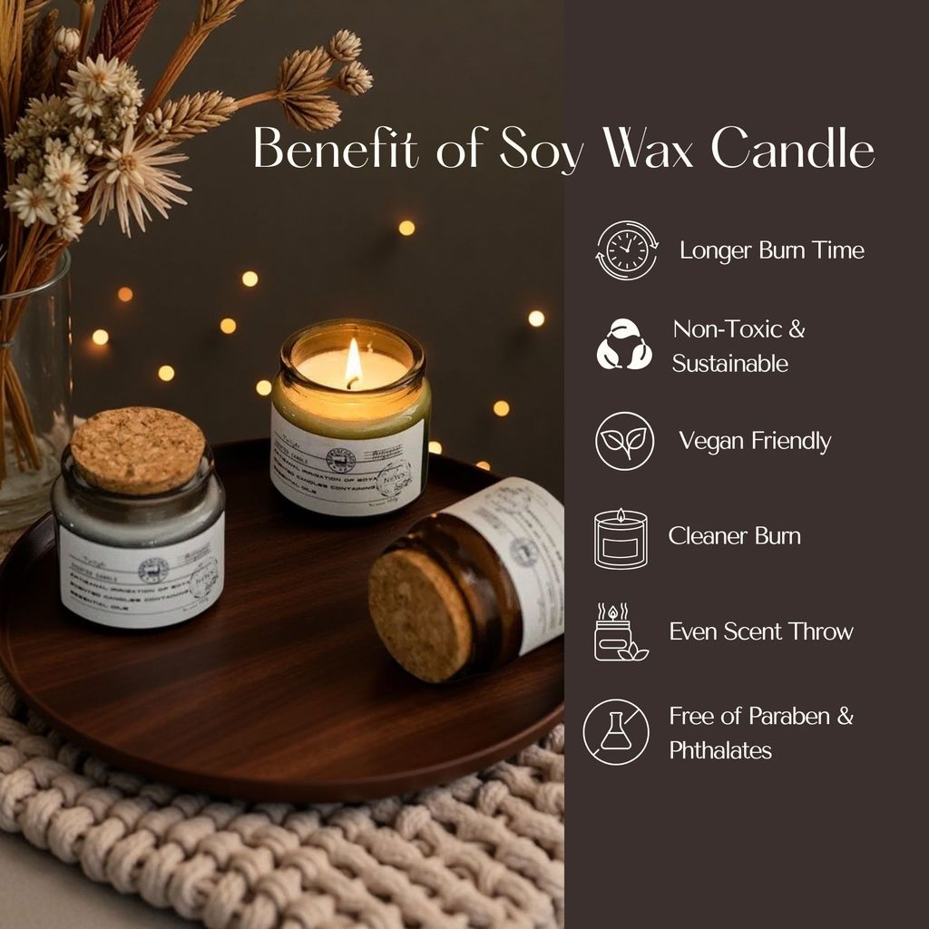 Handmade Artisan Soy Wax Candle w/ Cork Lid | Natural Wax & Essential Oil | 100ml | Relaxing Aroma
