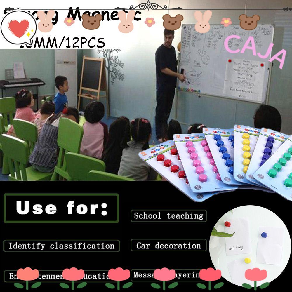 CAJA1 10MM/12PCS Fridge Magnets Round Teaching School Supplies Home Decor