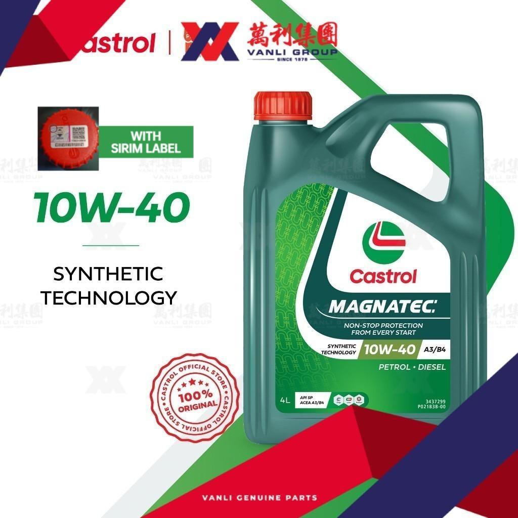 Castrol MAGNATEC 10W-40 (4L) Synthetic Technology Engine Oil API SP ACEA A3/B4 for Petrol and Diesel
