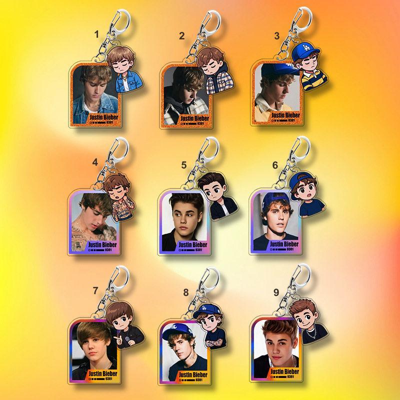 Justin Bieber Justin Bieber Merchandise Pendant Bag Cartoon Keychain 1541Justin Bieber20260418