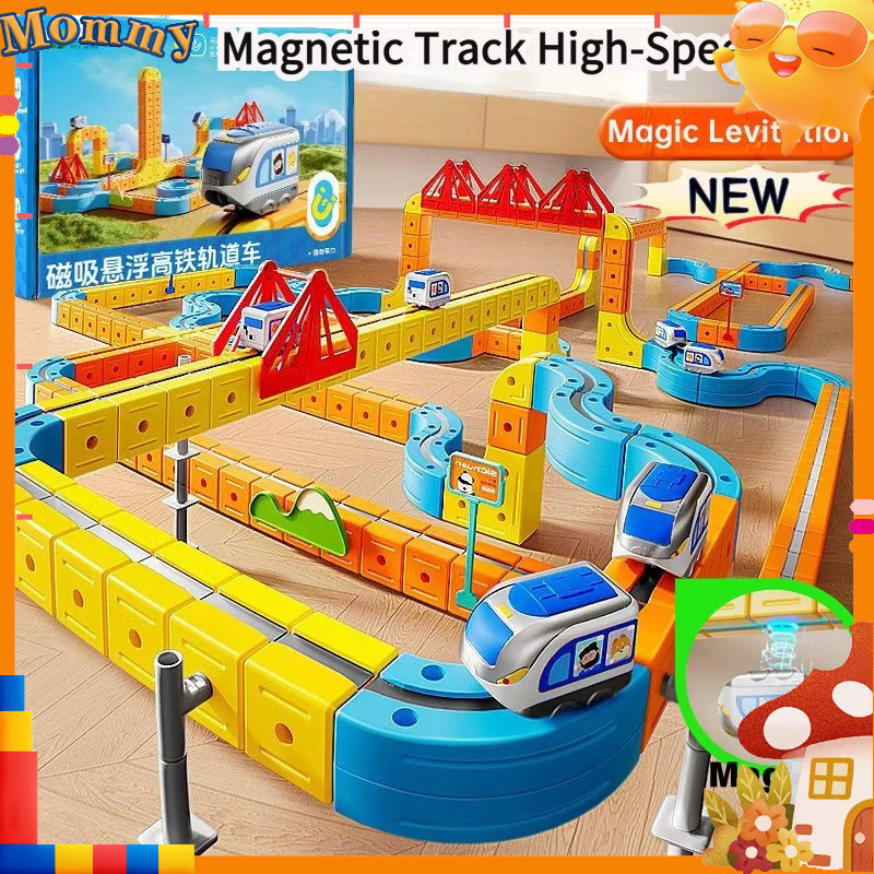 【 Ready Stock】Magnetic Train Track Building Toys, DIY Electric Railway Set - 3D Educational STEM Toys for Kids, Creative Building Blocks, Birthday Gifts Ideas (Fast Shipping)