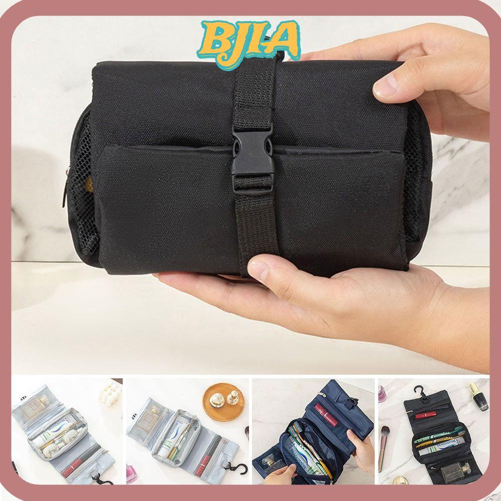 ✿BJA✿ Foldable Toiletry Bag, Detachable Multi-Functional Travel Washing Bag, Portable With Hook 3-in-1 Waterproof Hanging Organizer Bag Bathroom