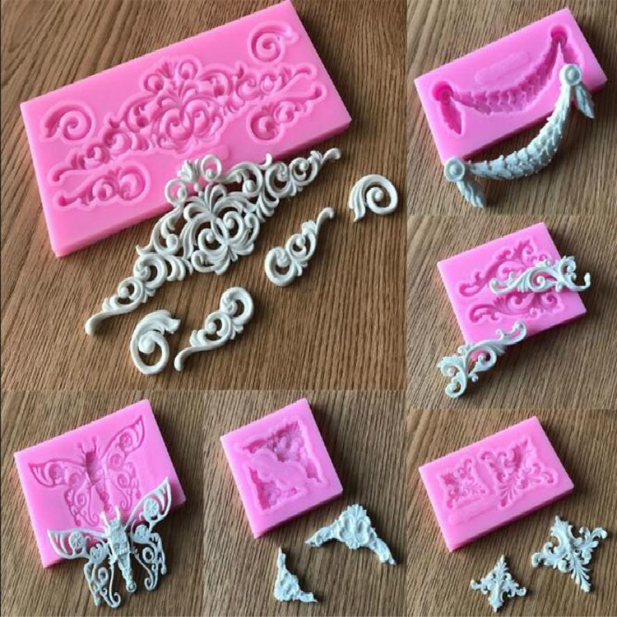 1 pcs Flower Pattern Silicone Mold Mat 3d Lace Mold Fondant Cake Decoration Sugar Craft…