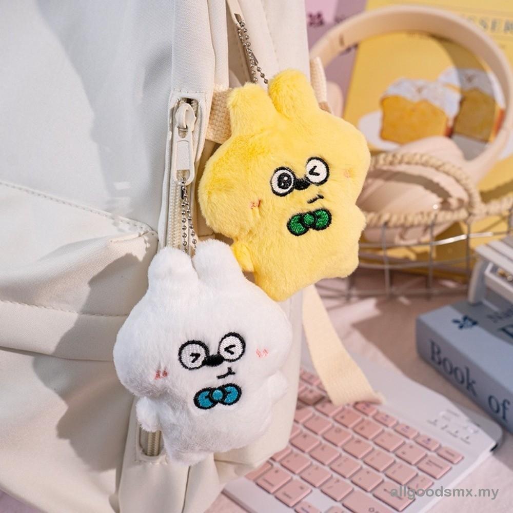 ALLGOODS Plush Rabbit Keychain, Friendship Cartoon Squeezing Keychain, Cute Bag Hanging Key Ring Rabbit Pendant Graduation Gifts