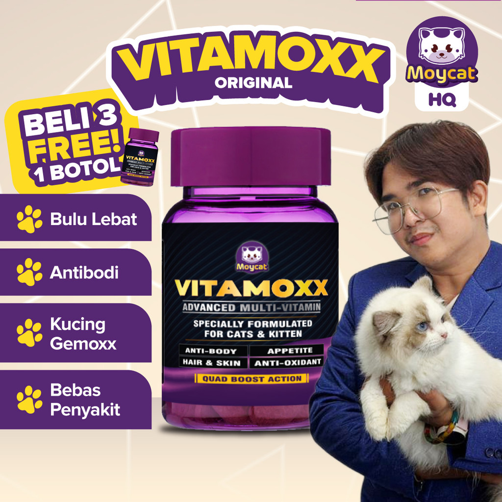 YUMECAT Vitamin Kucing VITAMOXX Moycat Gemuk Sihat Bulu Lebat Selera Makan VITAMAXX