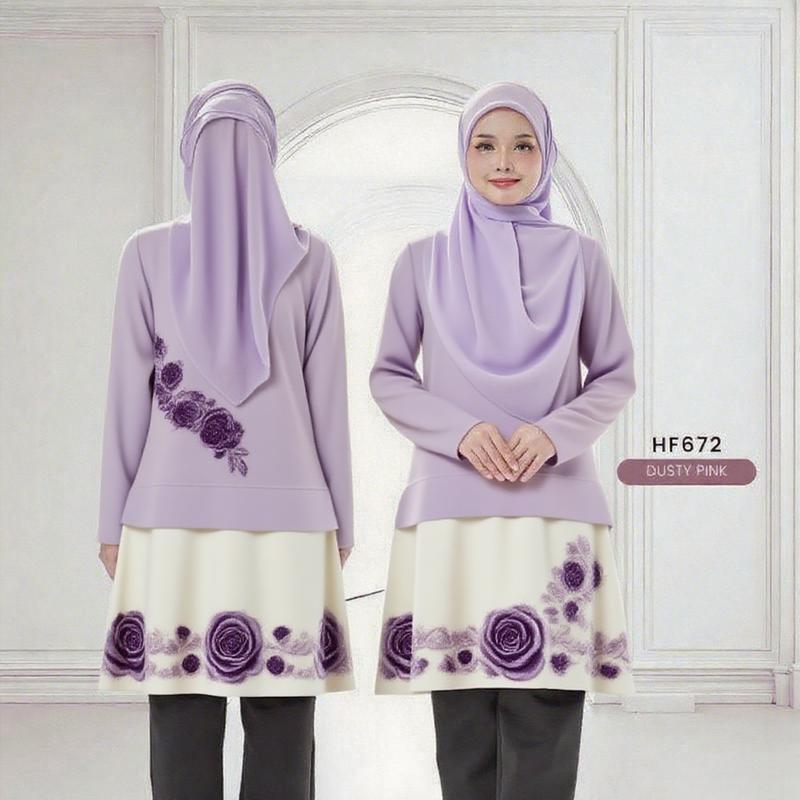 Muslim Robe, Elegant Style, Flower Decoration, Long Sleeve Clothing, Suitable for Children aged 3-4 years, Suitable for Sports and Islamic Religious Events, 100 is for Muslim Robe