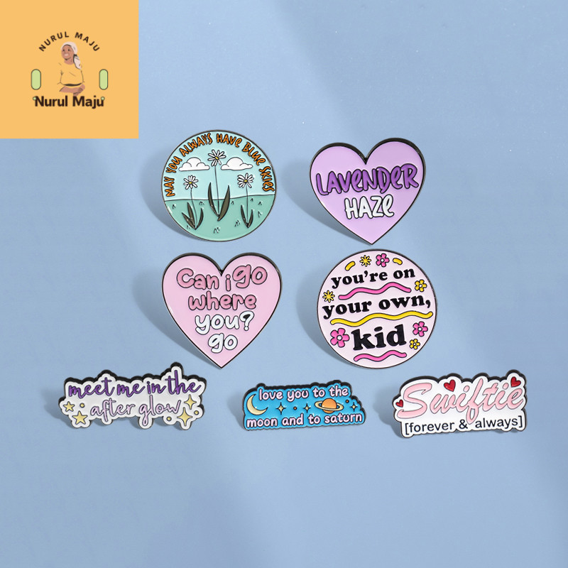 XHjewelryadd Fashion Colorful Letters Text Pins Brooches Creative Letter Hearts Brooch Metal Pin Lapel Badges