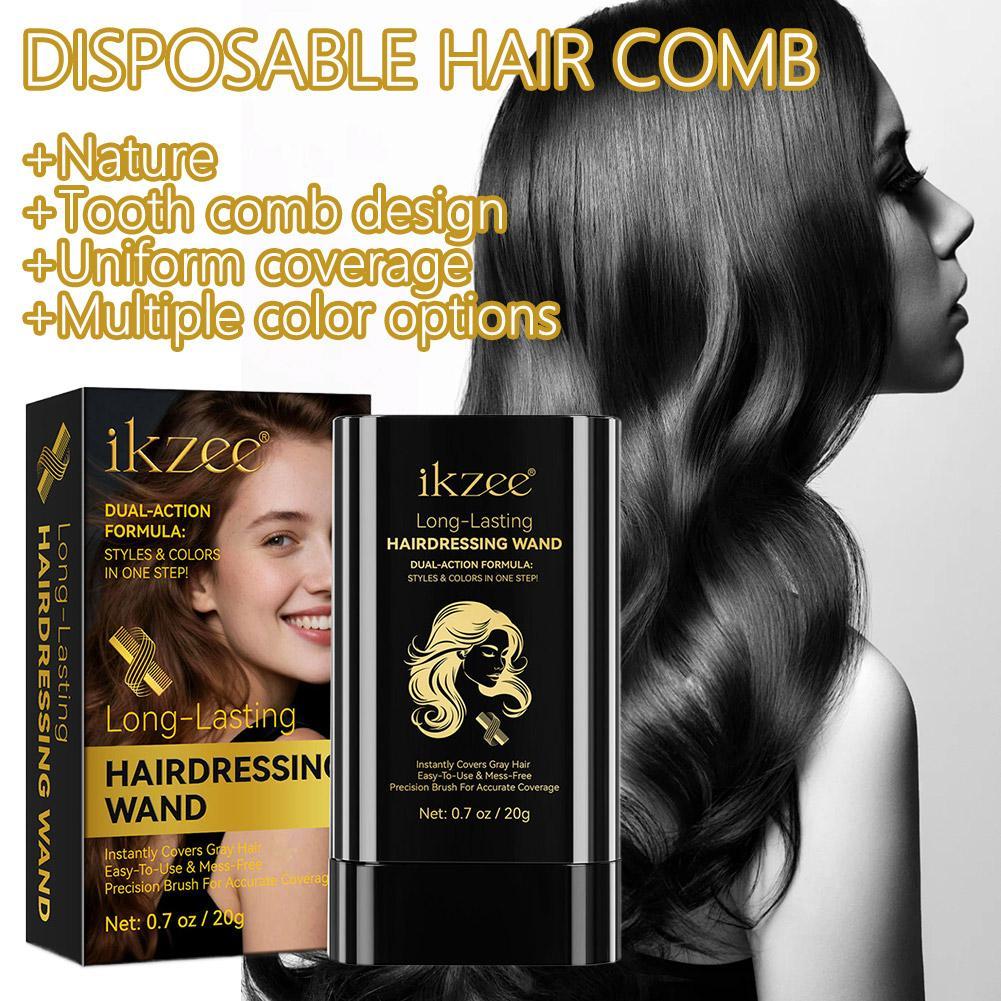 Your White Hair Savior! | Disposable Tinted Hair Comb | Perfect For Travel & Salons | Gentle, J3h8