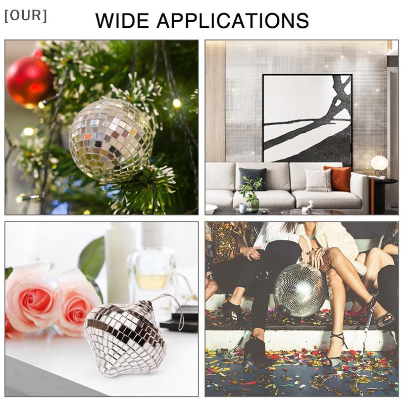 [OUR] Disco Ball DIY Glass Mirror Stiers Wall Stiers Self-adhesive Home Wall Decor null