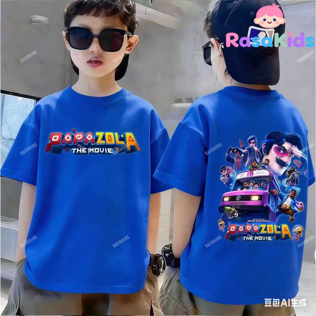 Hot Selling Baru Pakaian Kanak-kanak Fesyen Papazola Unisex Toddler Tee Soft Breathable Material Boy girl Trendy tops