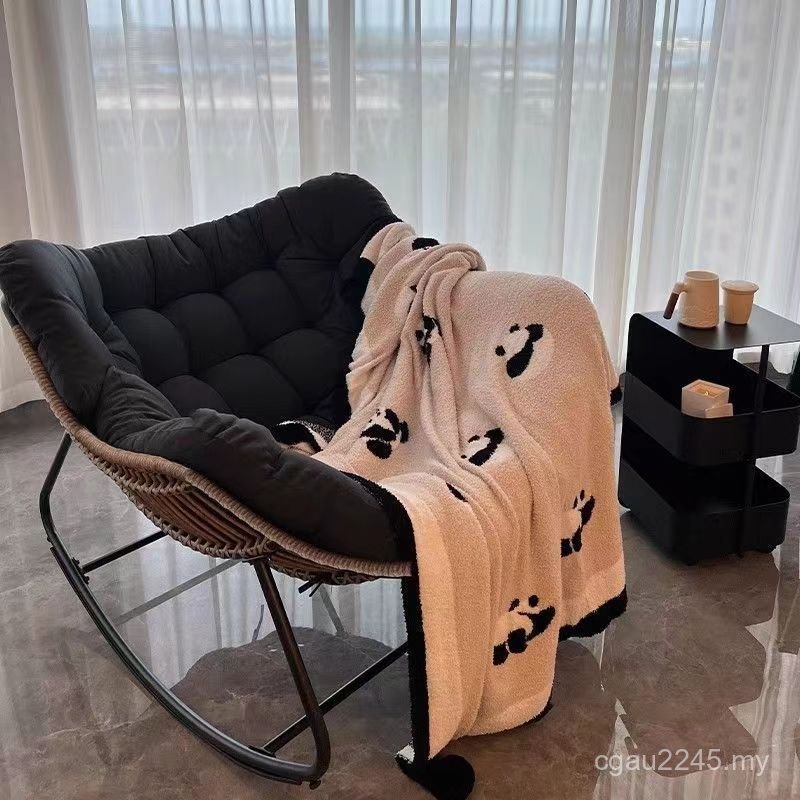 Red Hair Net Lazy Living Room Leisure Sofa Chair Single Sand Rocking Chair Adult Rocking Chair Recliner Luxury Household Net Light Balcony IMKR