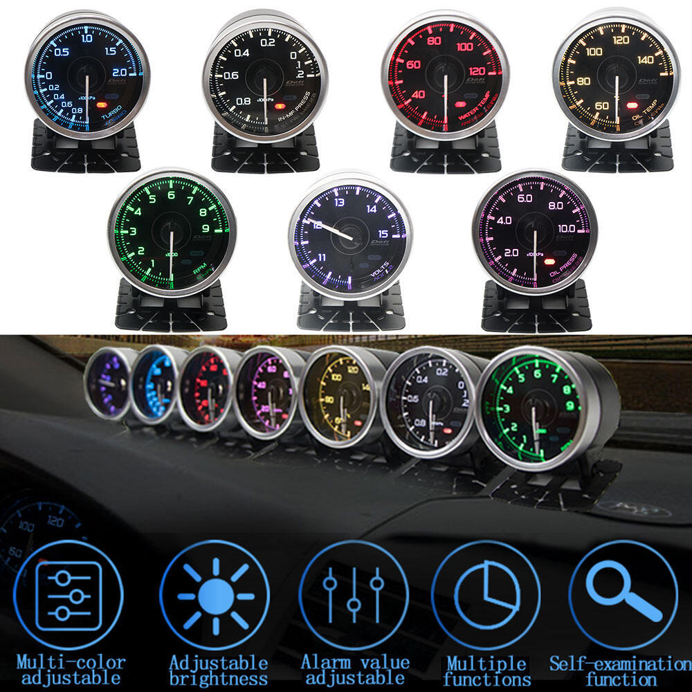 Defi Advance A1 Gauge 60mm Defi Meter 7 Colors Water Temp Gauge Oil Temp /Turbo Boost / Oil Pressure / Voltage /Vacuum Gauge