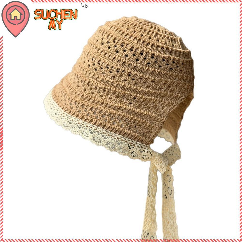SUCHENMY Bucket Hat, Anti-Sun Anti-UV Sunscreen Hat,  Folding Breathable Lace Beach Hat Women