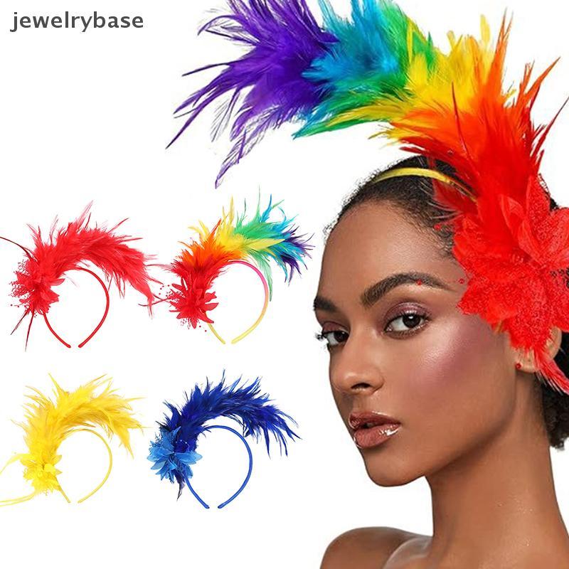 [jew] Women's Colored Feather Fascinator  for Tea Party & Stage [TH]