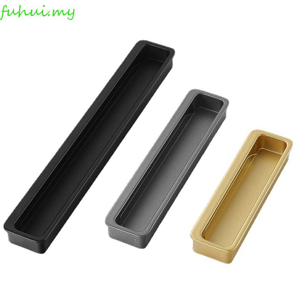 FUHUI Recessed Cabinet Door Handle, Metal Slotting Furniture Handle, Simple and Elegant High Quality fashion Invisible Embedded Stealth Handle Closet