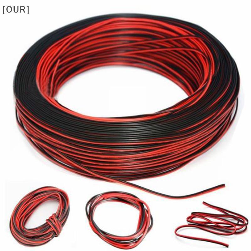 [OUR] 2Pin 10m Cars Motorcycle Electric Wire Cable Red/Bla Connector For Led Light null